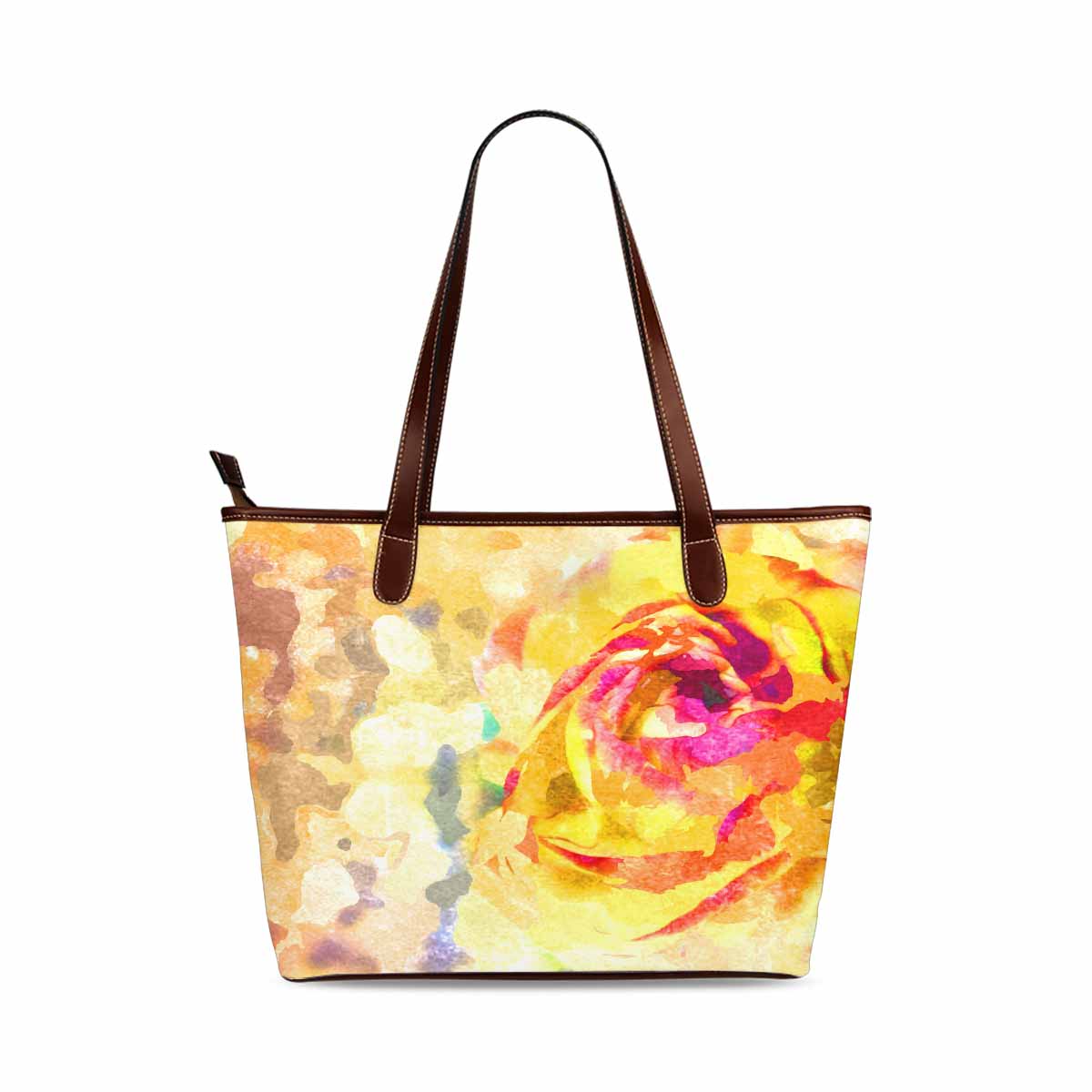 Classic Fabric handbag, watercolor floral, design 127