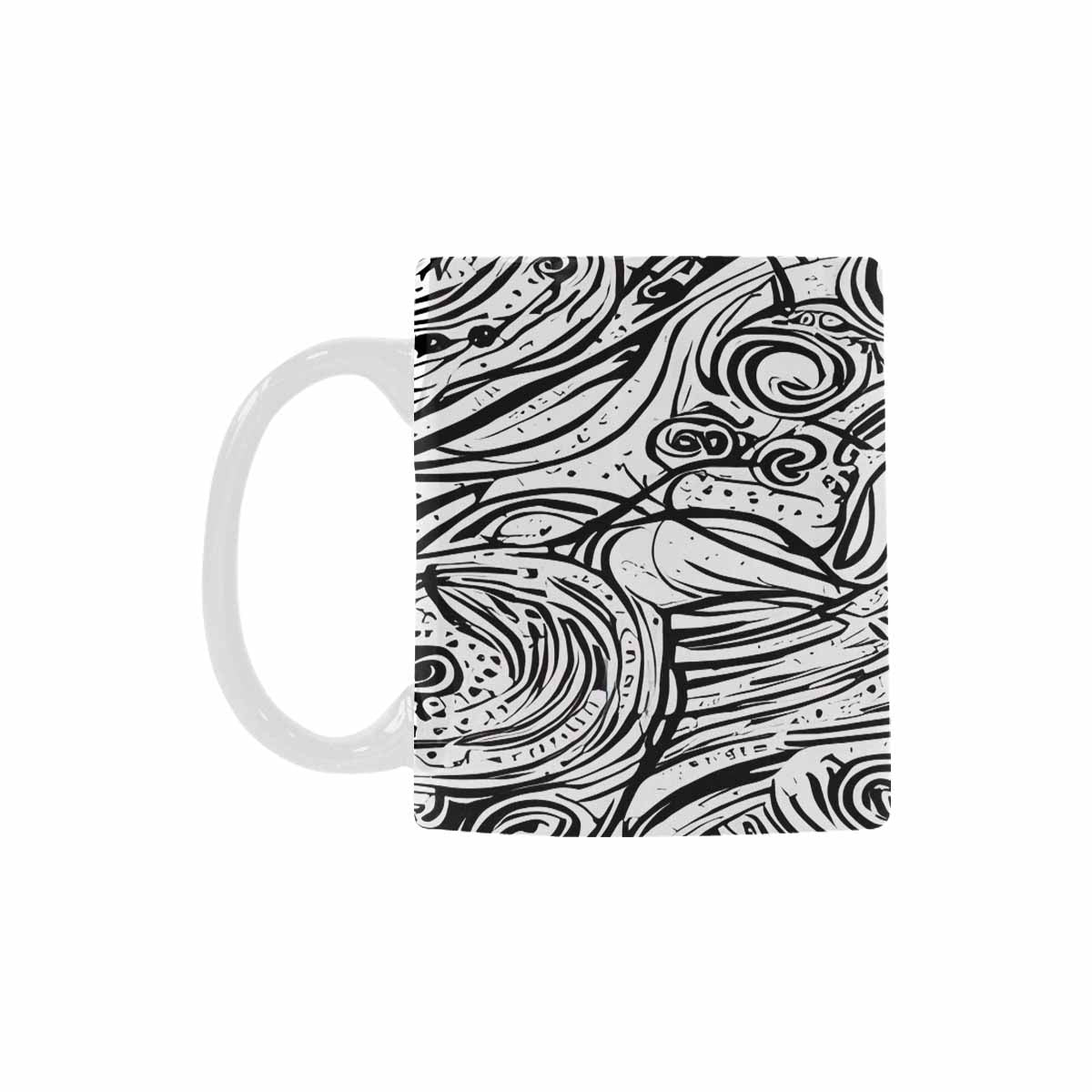 Quality Mug, coffee mug, tea cup, B & W Abstract, Set 1, design 35