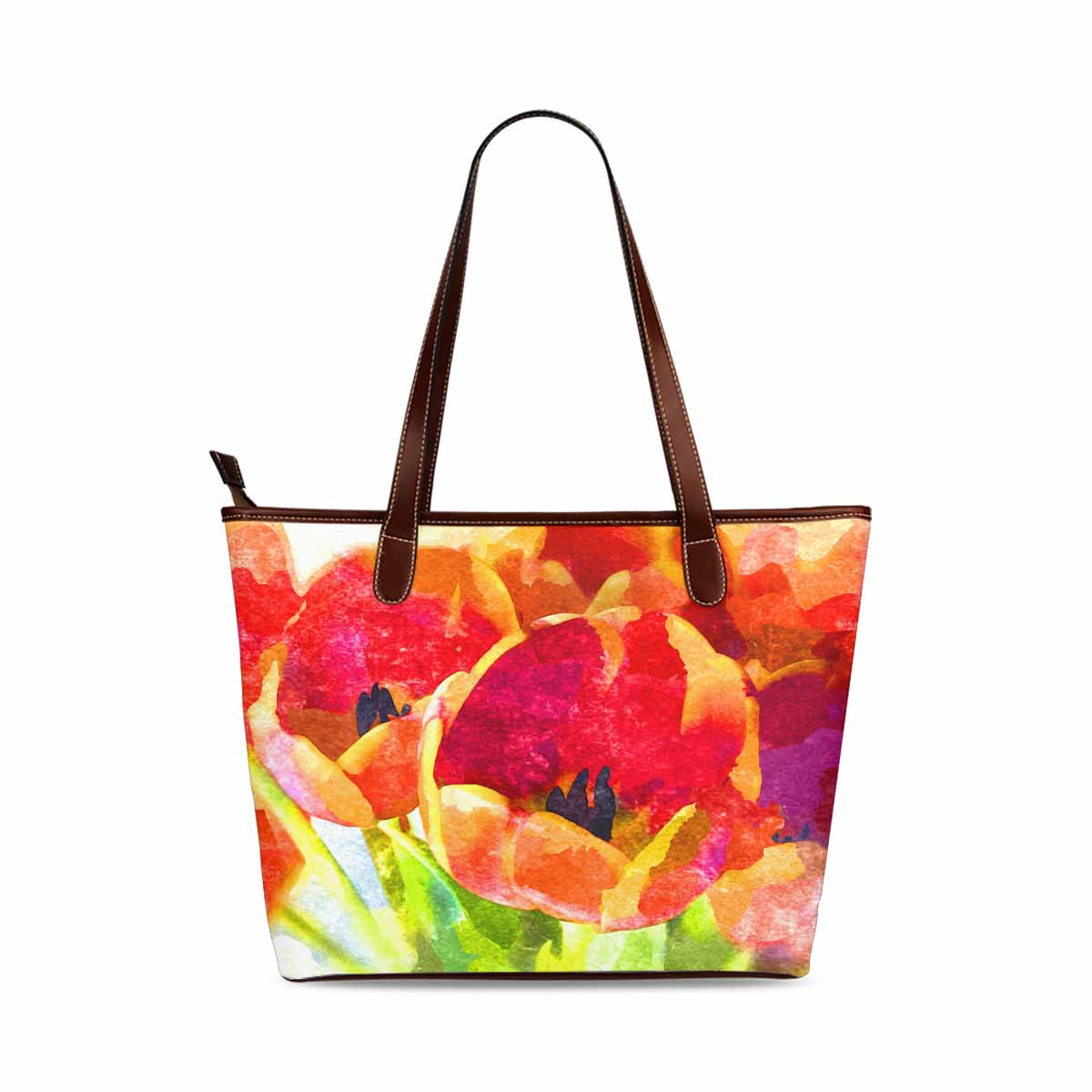 Classic Fabric handbag, watercolor floral, design 240