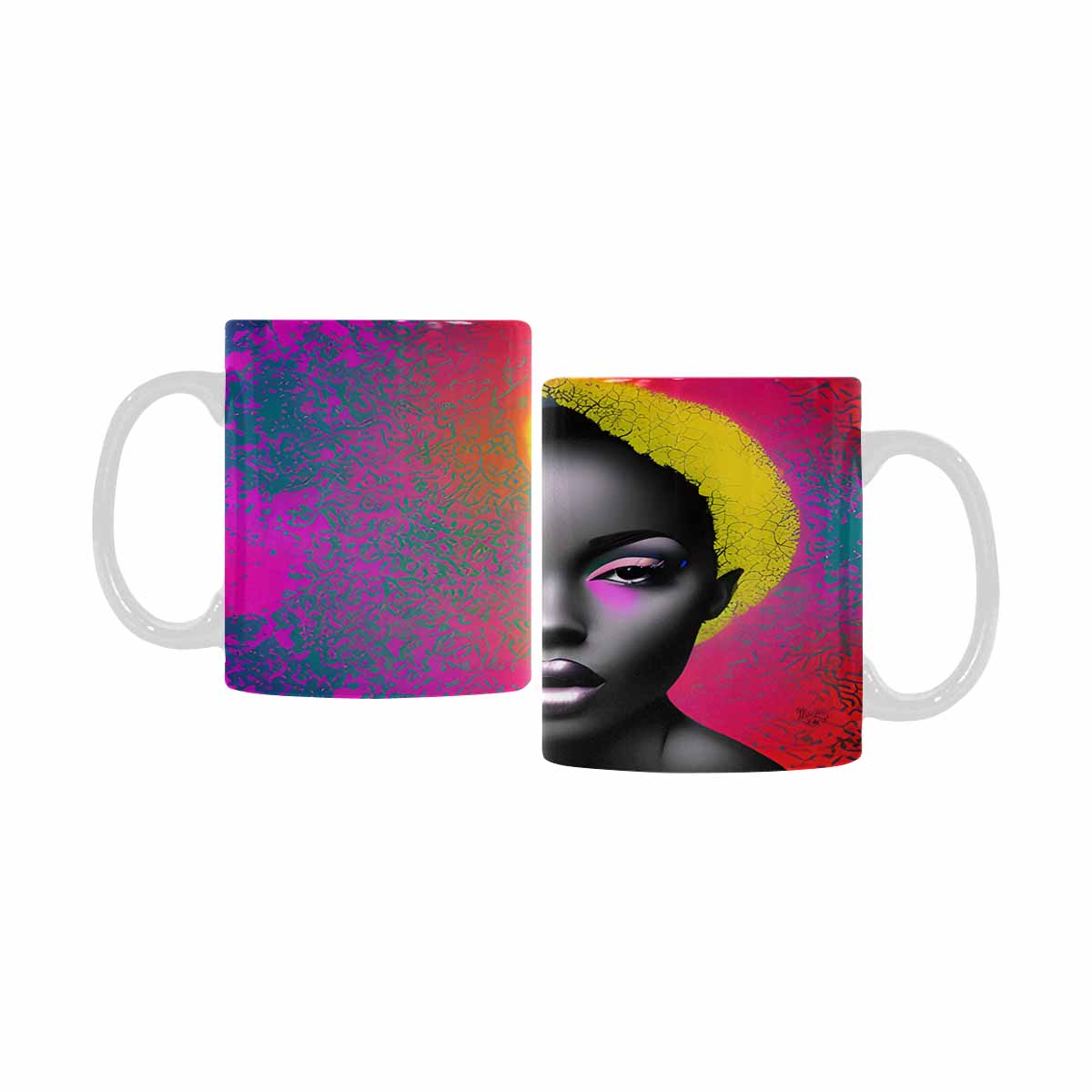 Quality Mug, coffee mug, tea cup, Black Faces, Set 1, design 60