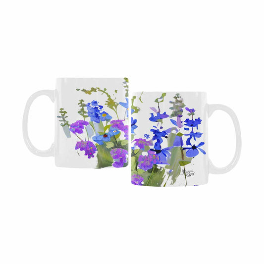 USA made Quality Mug, coffee mug, tea cup, Bright florals, Set 1A, Design 92