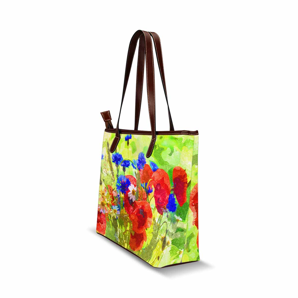 Classic Fabric handbag, watercolor floral, design 206