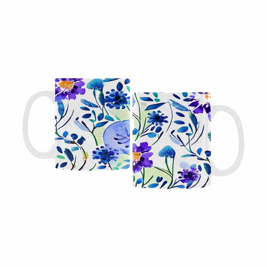 USA made Quality Mug, coffee mug, tea cup, Bright florals, Set 1A, Design 28