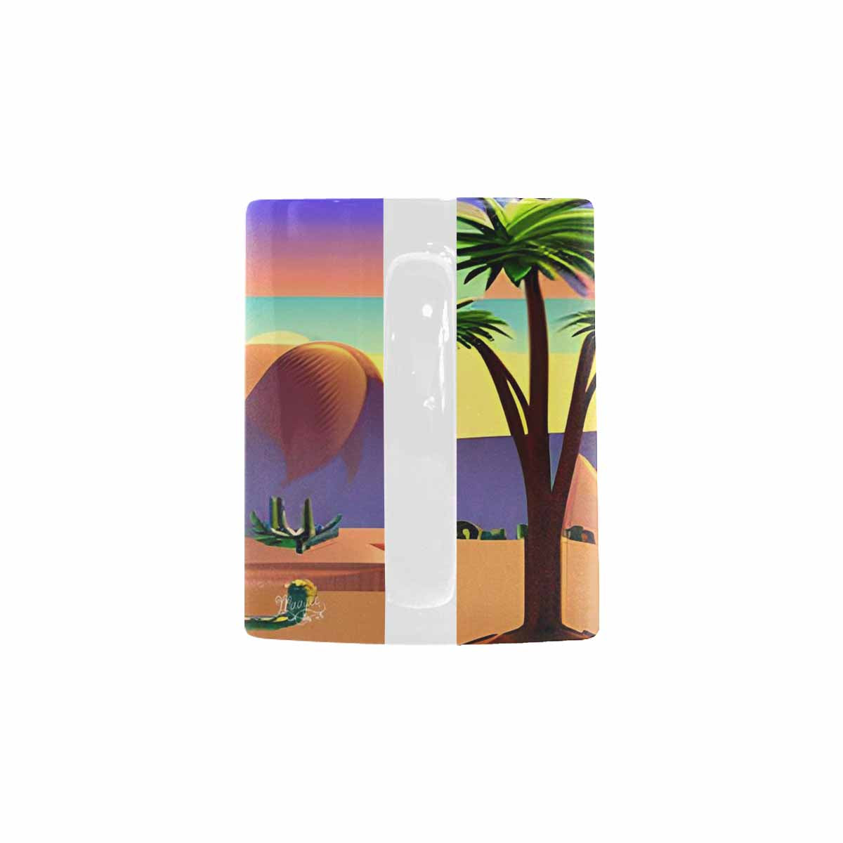 Coffee Mug, tea cup, desert scene, design 56