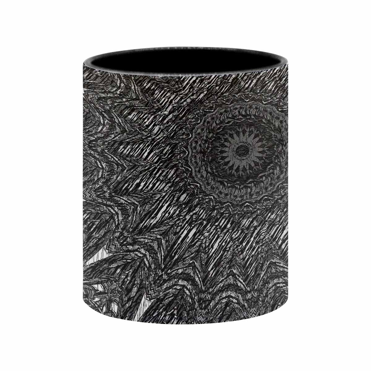 Coffee Mug, tea cup, black core, abstract, design 33