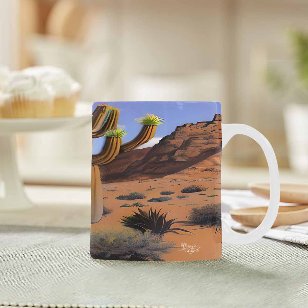 Coffee Mug, tea cup, desert scene, design 11