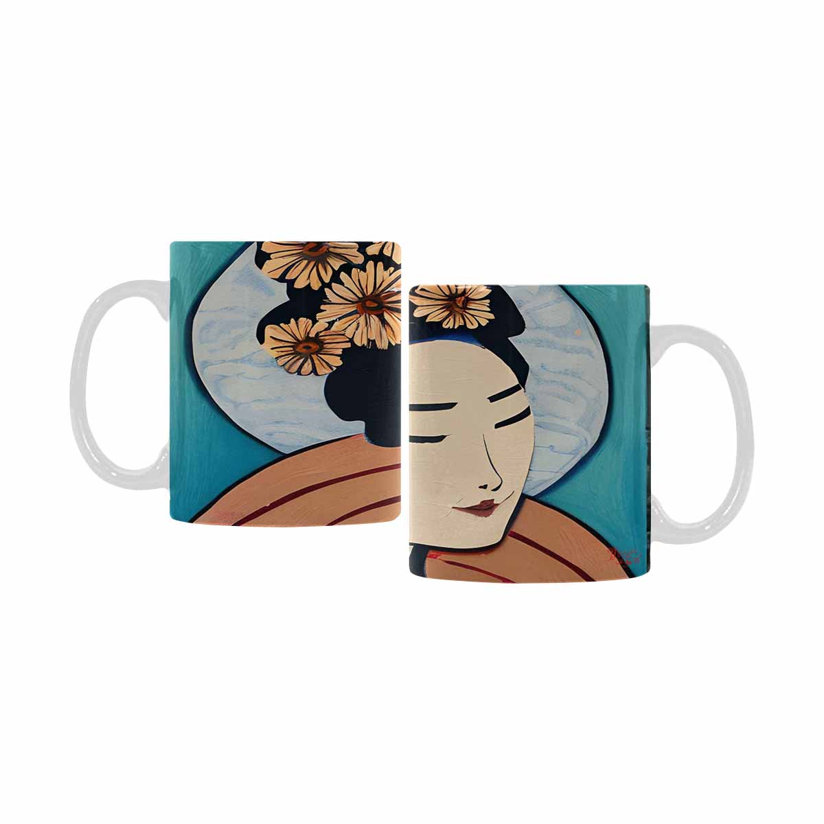 Quality Mug, coffee mug, tea cup, Asian Faces, Design 41