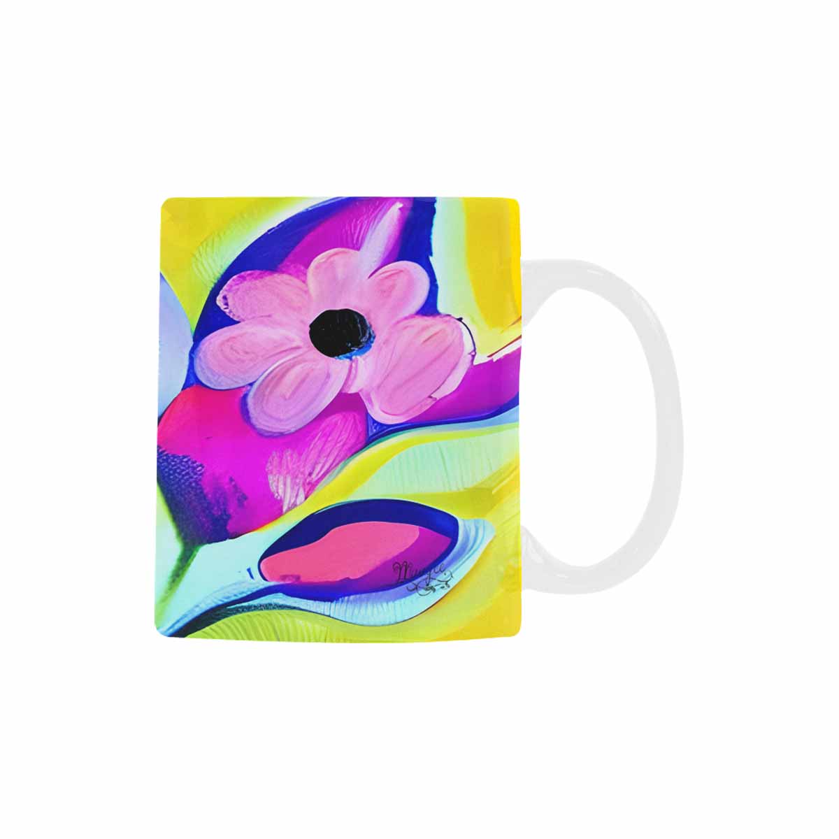 USA made Quality Mug, coffee mug, tea cup, Bright florals, Set 1A, Design 69