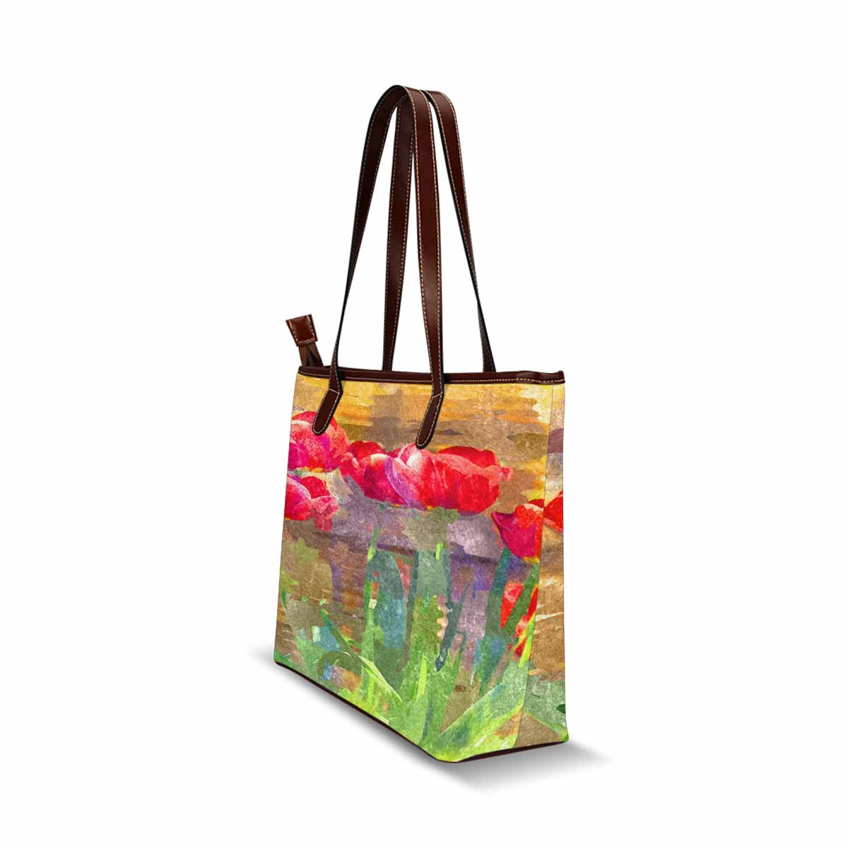 Classic Fabric handbag, watercolor floral, design 271