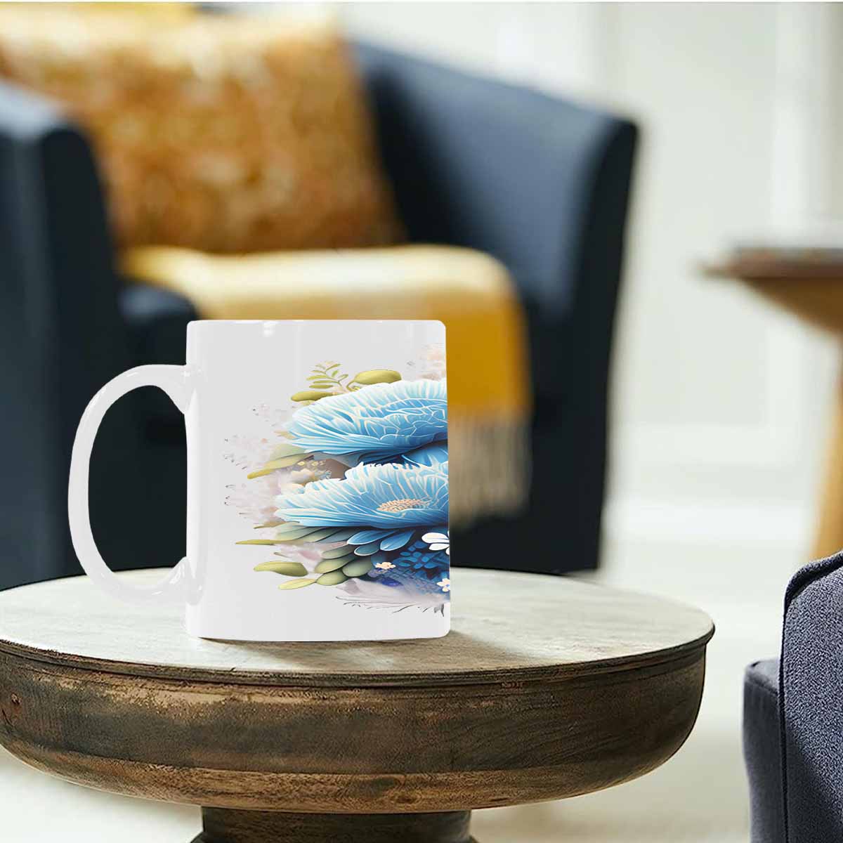 Quality Mug, coffee mug, tea cup, Bright florals, Set 2, design 23