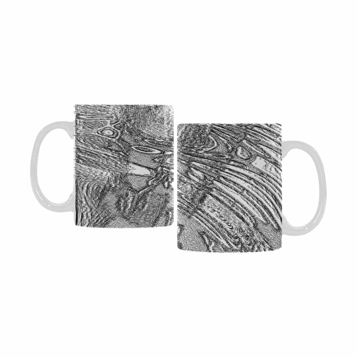 Quality Mug, coffee mug, tea cup, B & W Abstract, Set 1, design 157