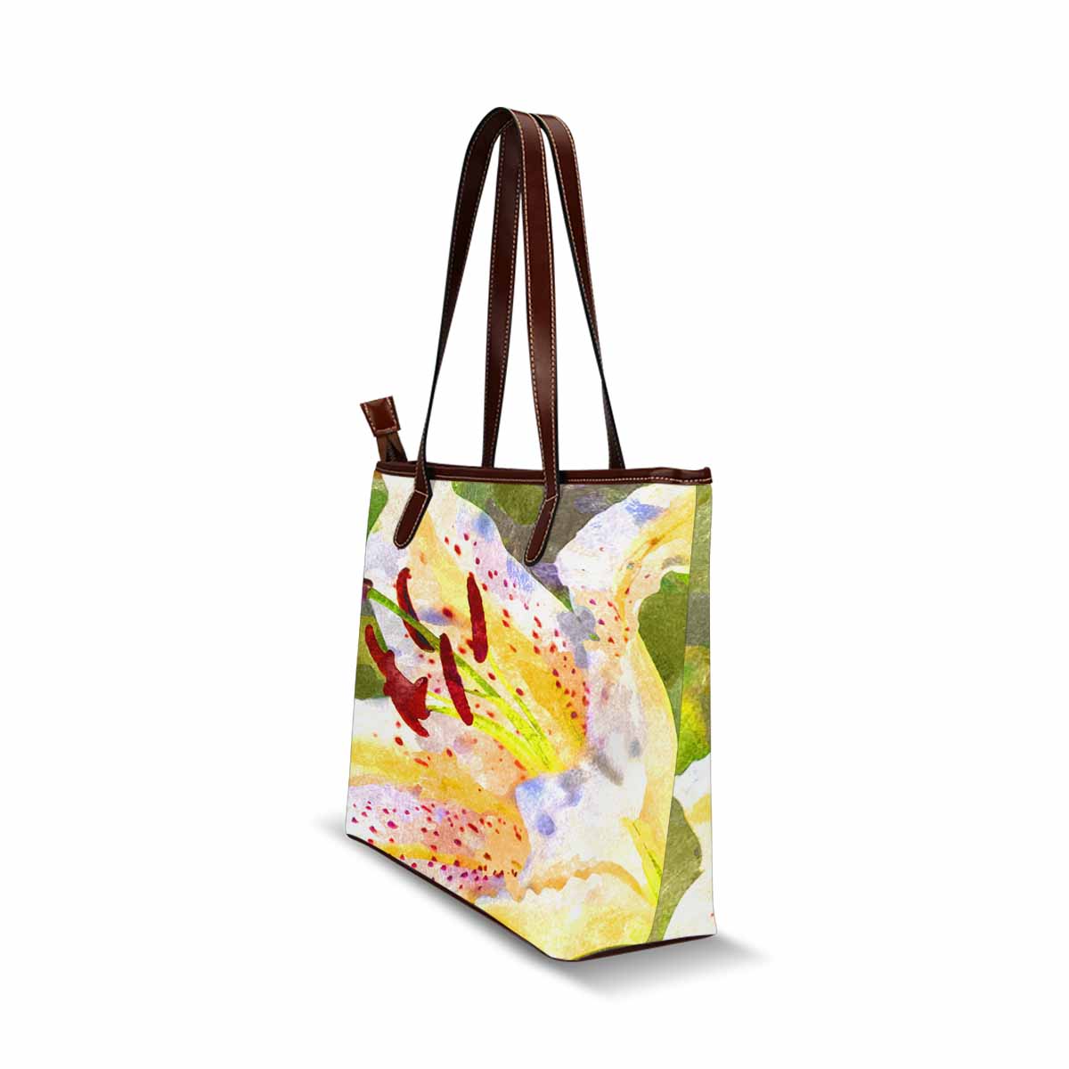 Classic Fabric handbag, watercolor floral, design 88