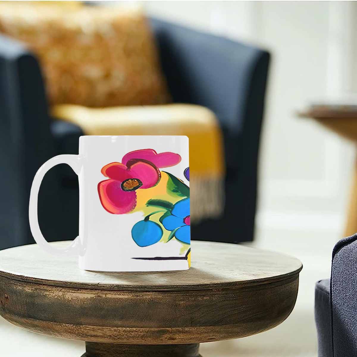 Quality Mug, coffee mug, tea cup, Bright florals, Set 1A, Design 67