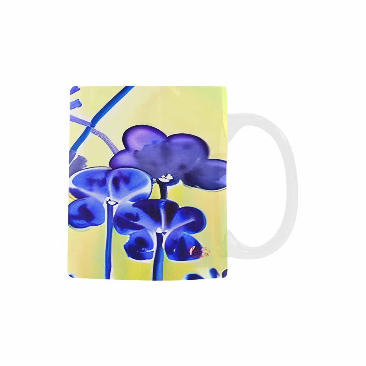 USA made Quality Mug, coffee mug, tea cup, Bright florals, Set 1, Design 146