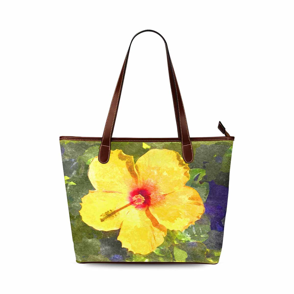 Classic Fabric handbag, watercolor floral, design 124