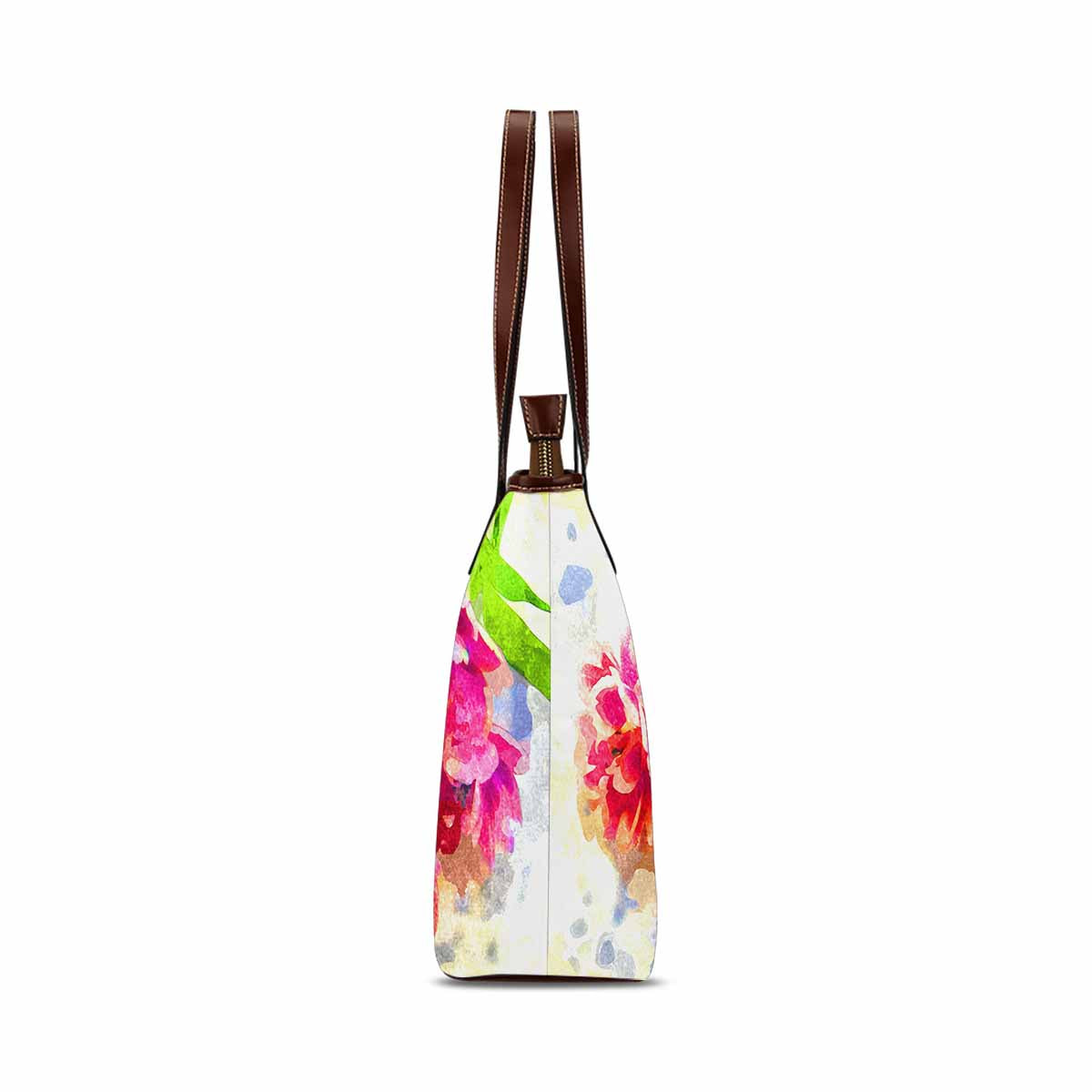 Classic Fabric handbag, watercolor floral, design 252