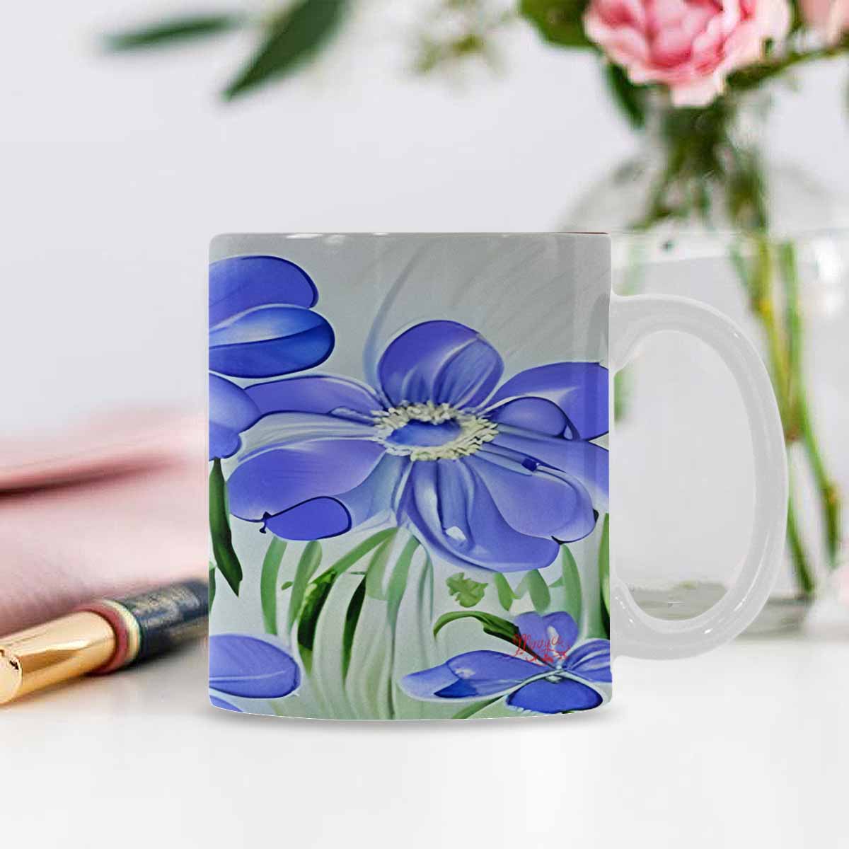 Quality Mug, coffee mug, tea cup, Bright florals, Set 1, Design 86