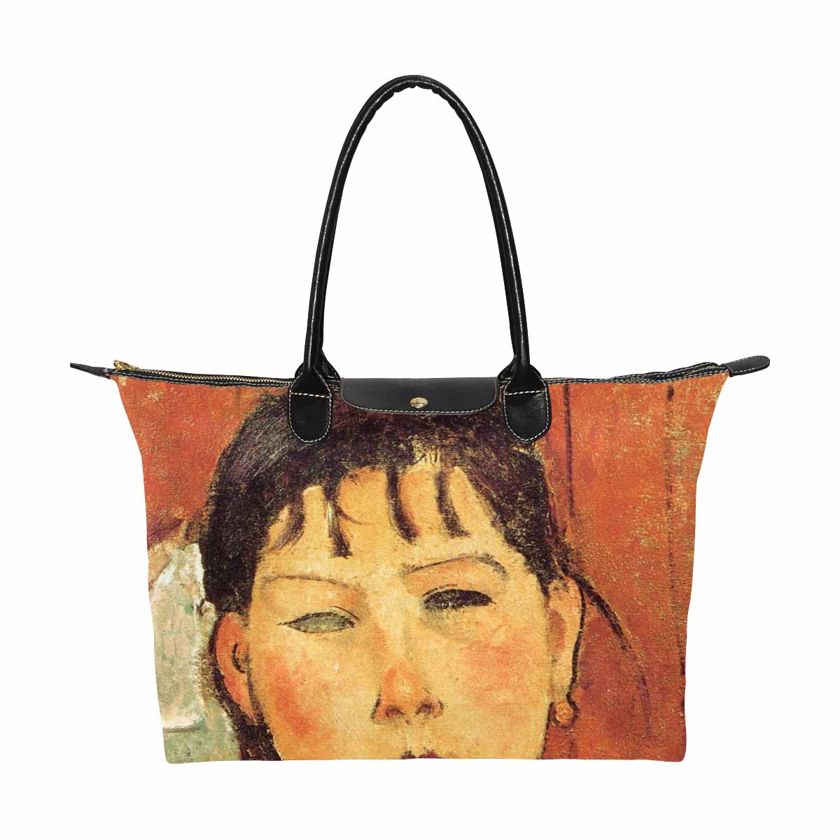 Classic handbag, Modigliani design, choice of 2 colors, Marie