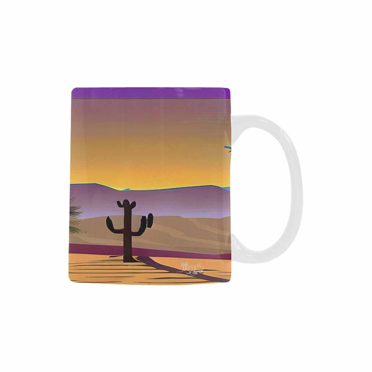 Coffee Mug, tea cup, desert scene, design 43