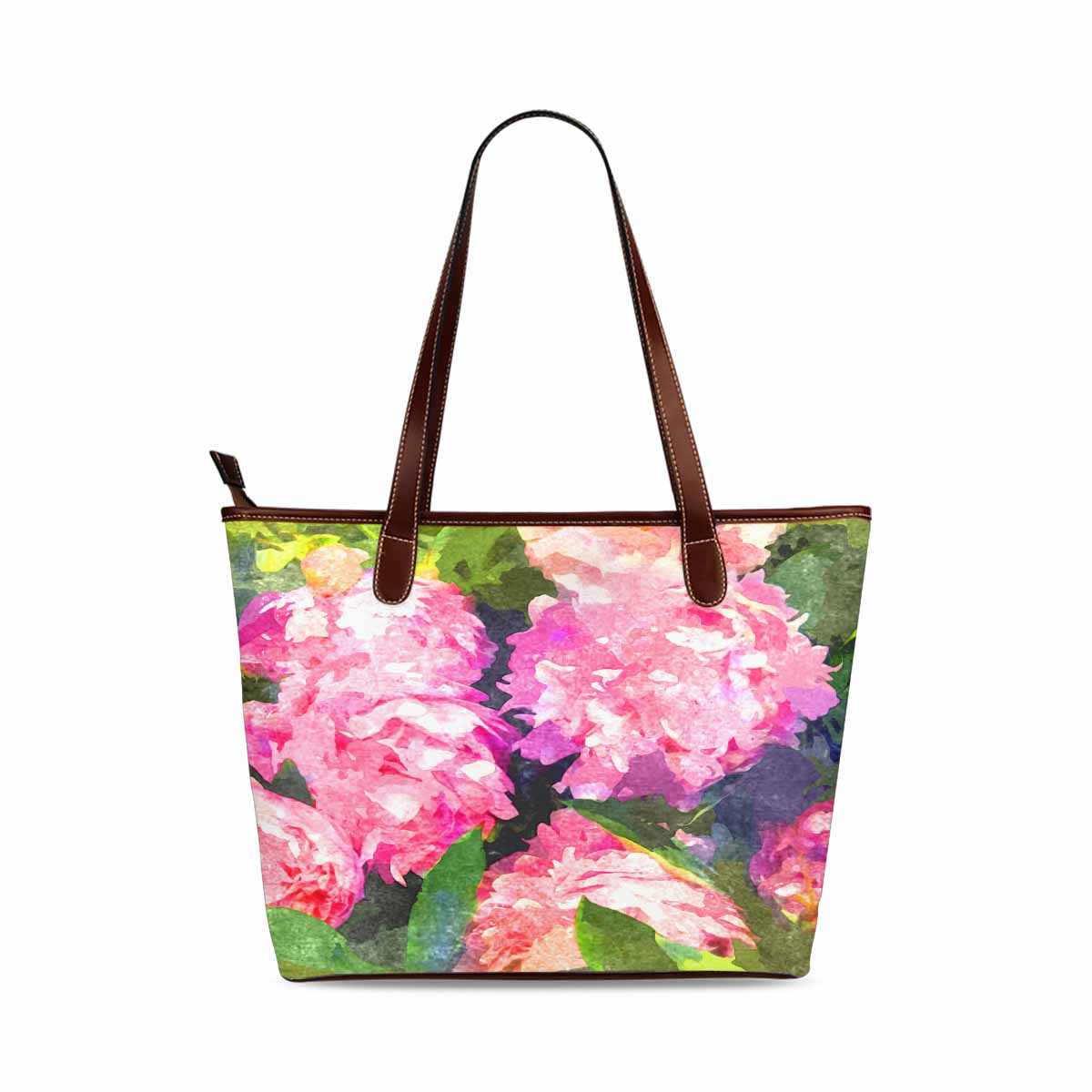 Classic Fabric handbag, watercolor floral, design 84