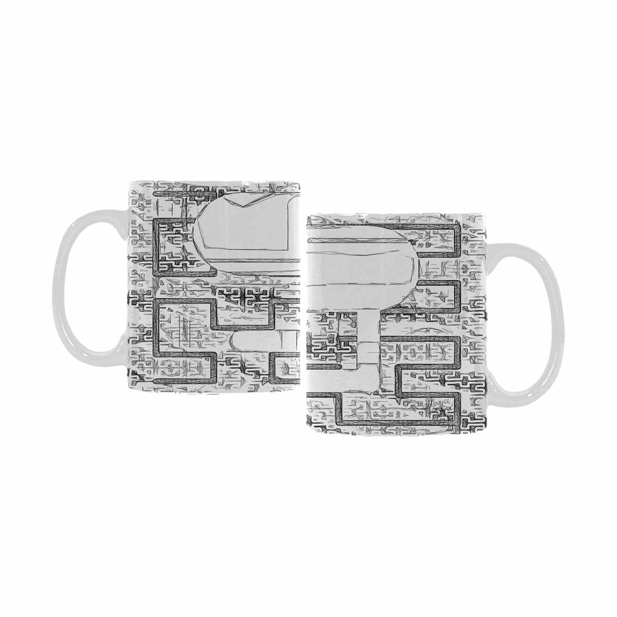 Quality Mug, coffee mug, tea cup, B & W Abstract, Set 1, design 89