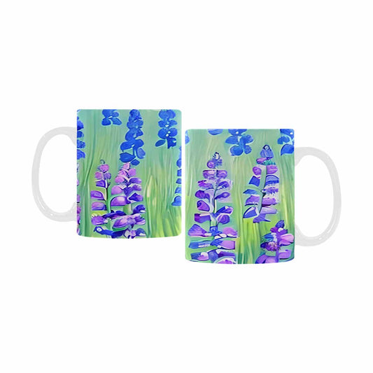 USA made Quality Mug, coffee mug, tea cup, Bright florals, Set 1, Design 101