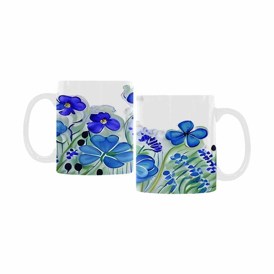 USA made Quality Mug, coffee mug, tea cup, Bright florals, Set 1A, Design 78