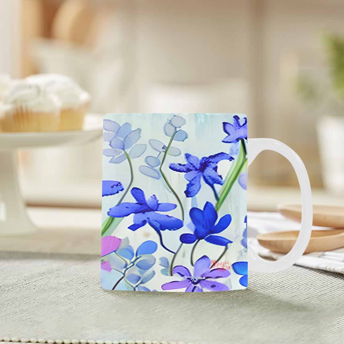 Quality Mug, coffee mug, tea cup, Bright florals, Set 1, Design 17