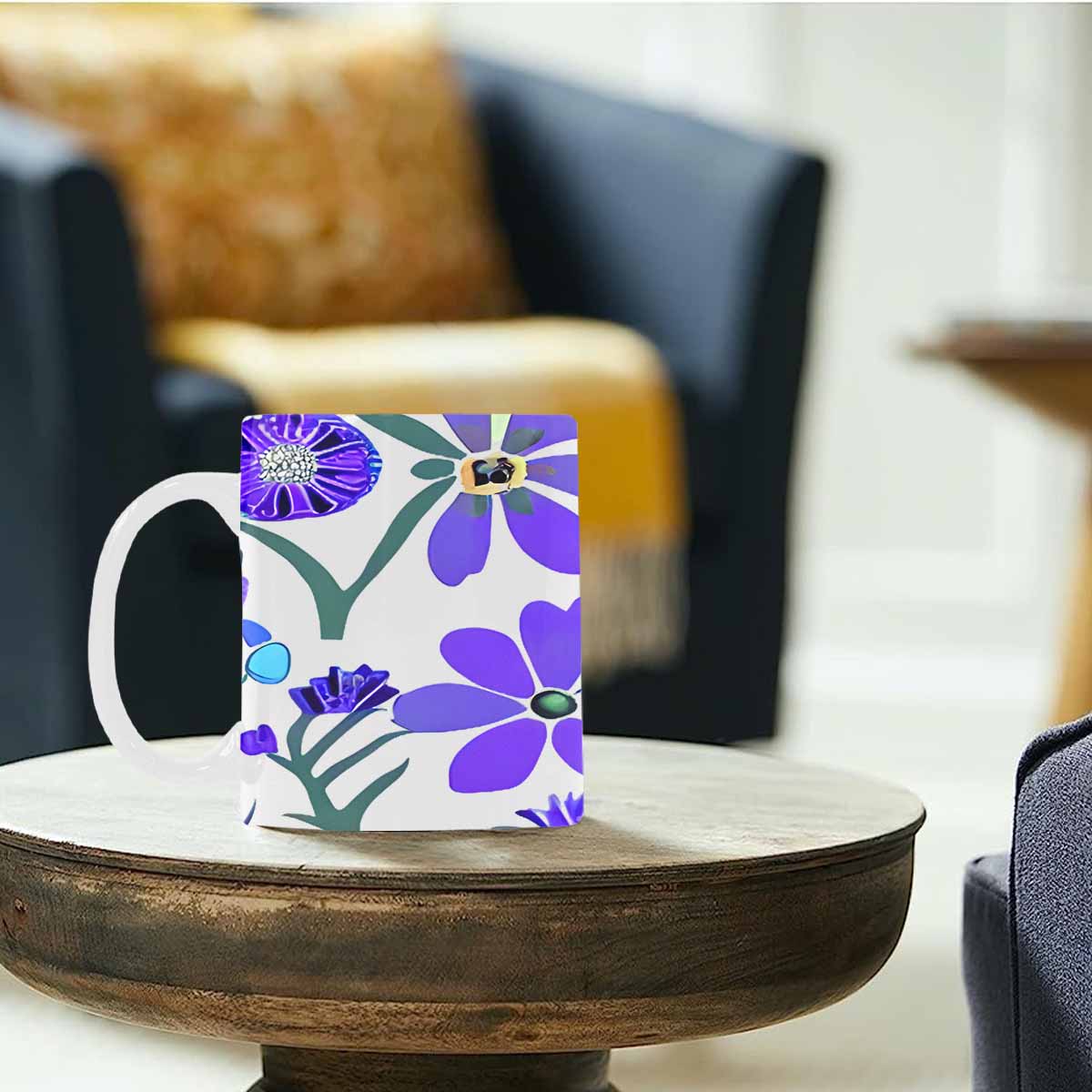 Quality Mug, coffee mug, tea cup, Bright florals, Set 1A, Design 118