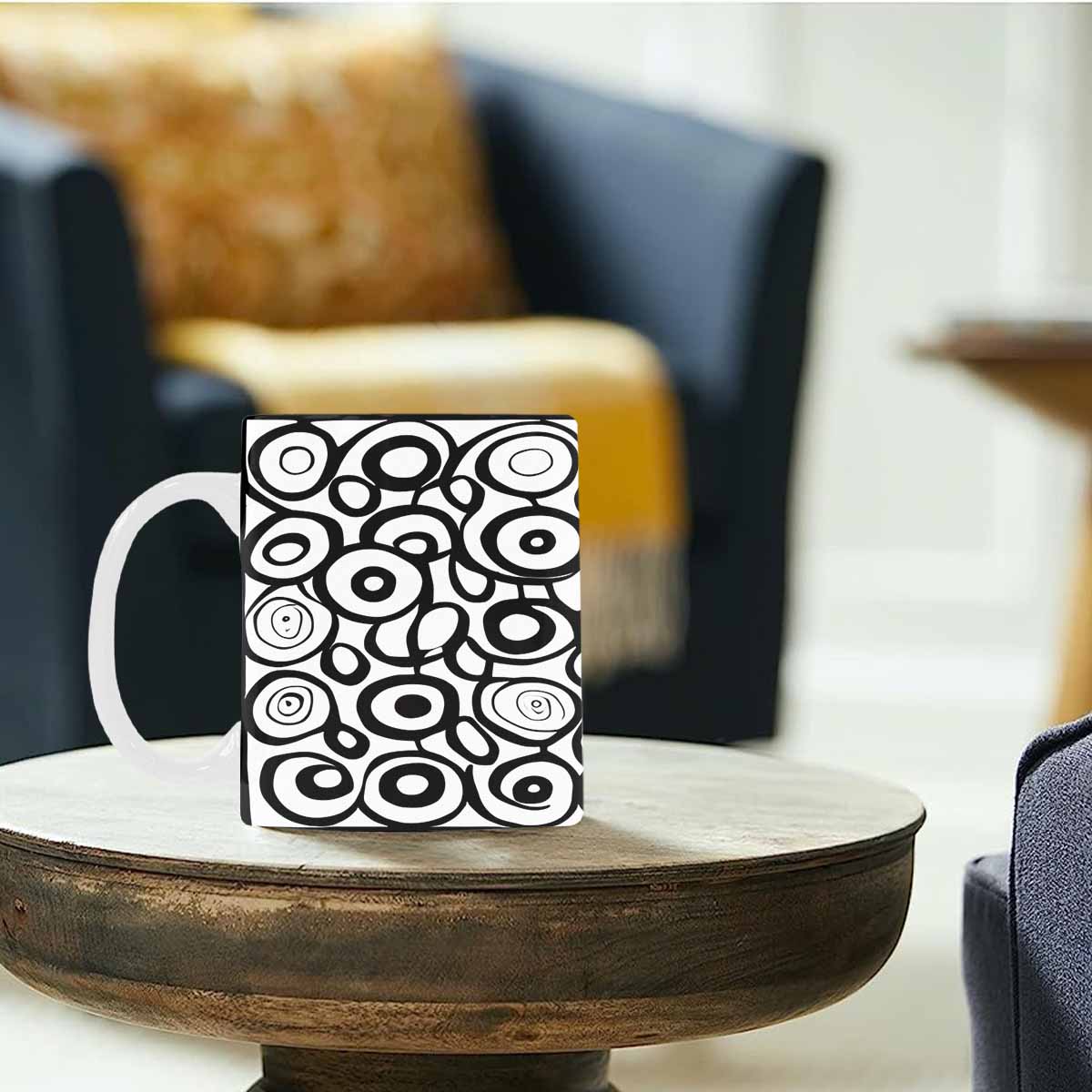 Quality Mug, coffee mug, tea cup, B & W Abstract, Set 1, design 37