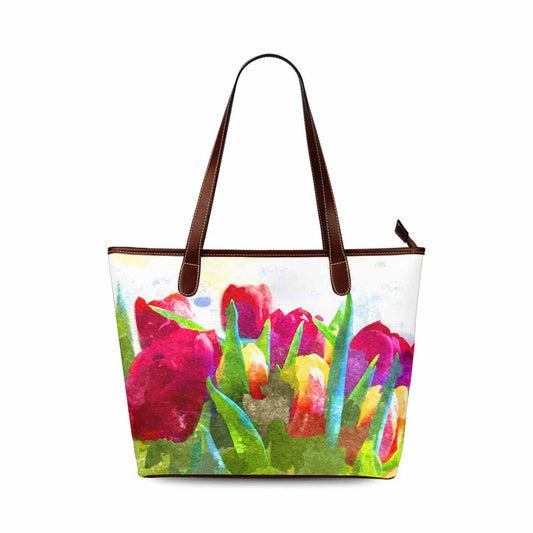 Classic Fabric handbag, watercolor floral, design 277