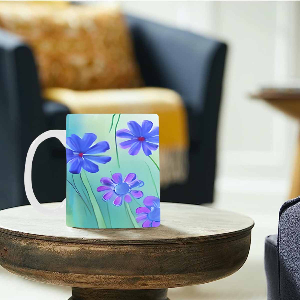 Quality Mug, coffee mug, tea cup, Bright florals, Set 1, Design 59