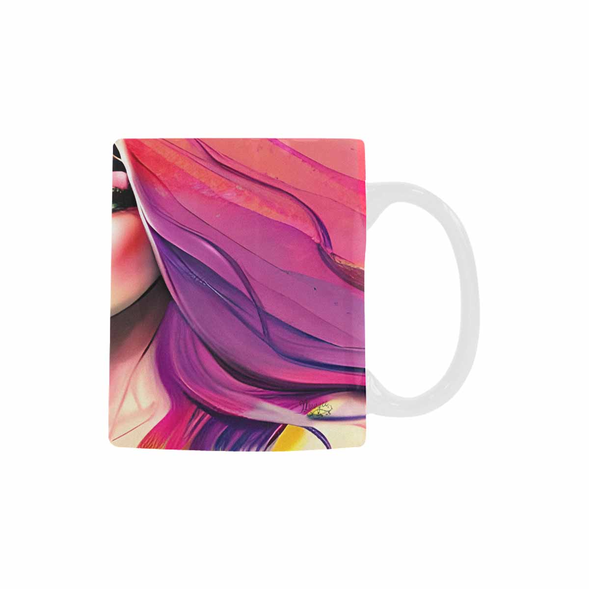 Coffee Mug, tea cup,caucasian Face, design 4