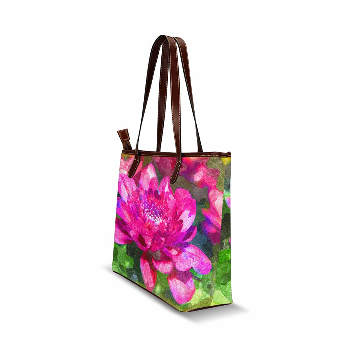 Classic Fabric handbag, watercolor floral, design 50