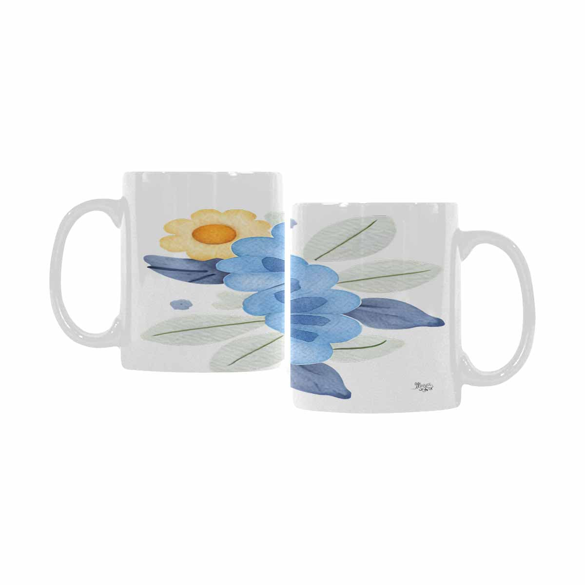 Quality Mug, coffee mug, tea cup, Bright florals, Set 2, design 21