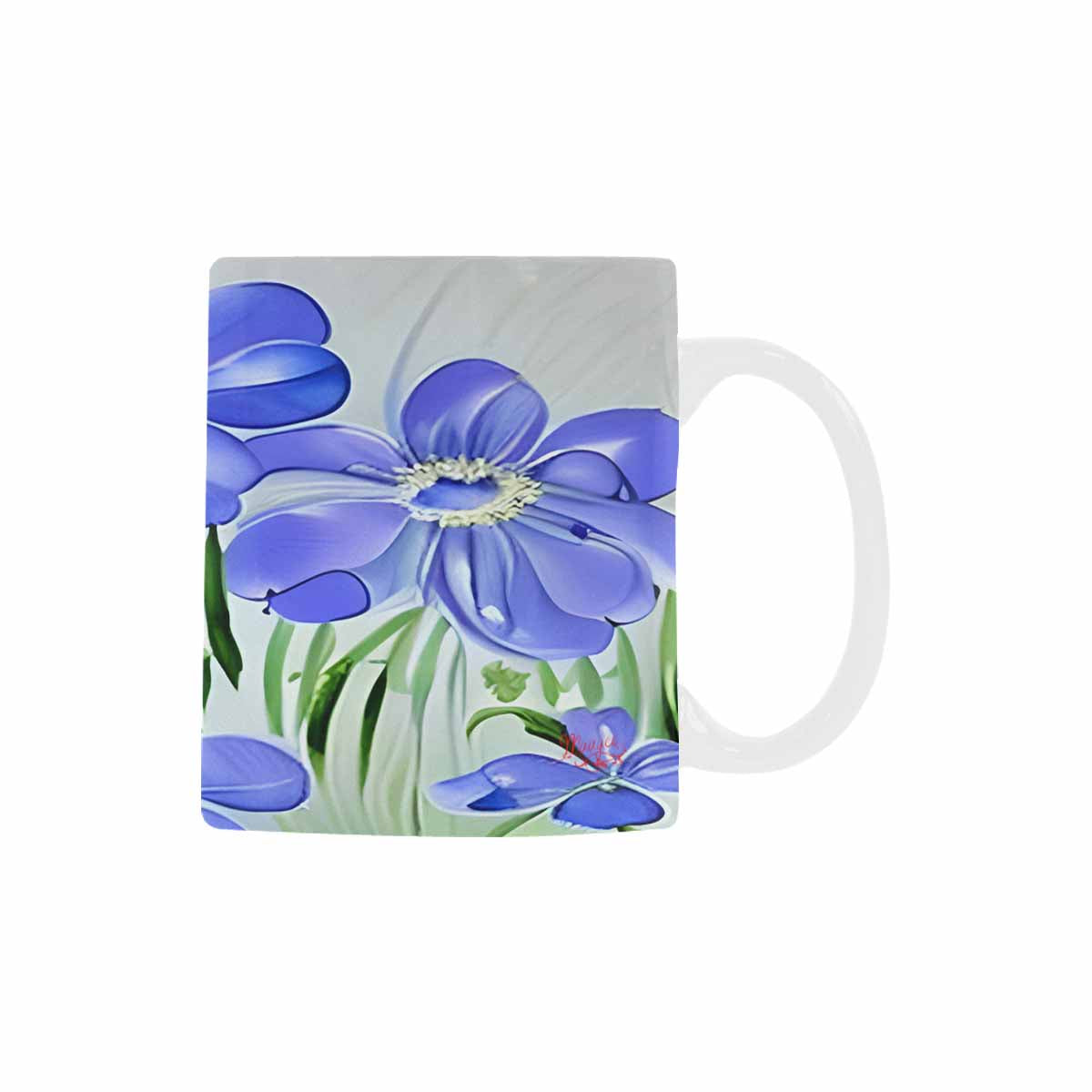 USA made Quality Mug, coffee mug, tea cup, Bright florals, Set 1, Design 86