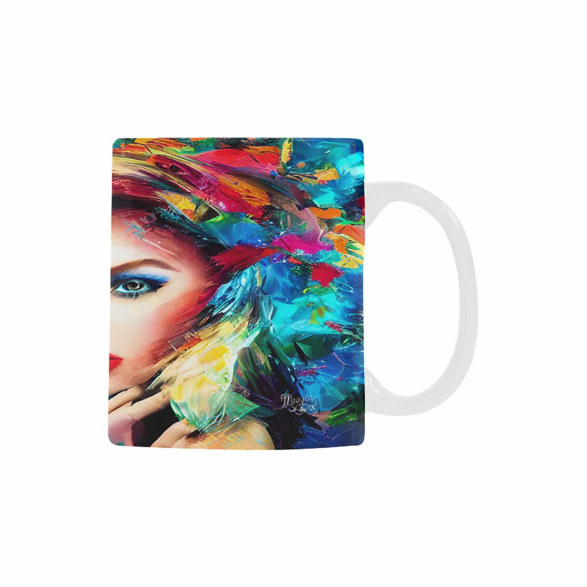 Coffee Mug, tea cup,caucasian Face, design 16