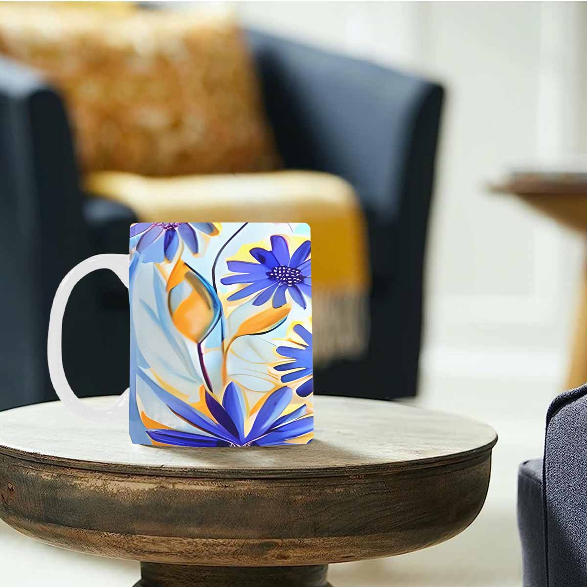 Quality Mug, coffee mug, tea cup, Bright florals, Set 1A, Design 52