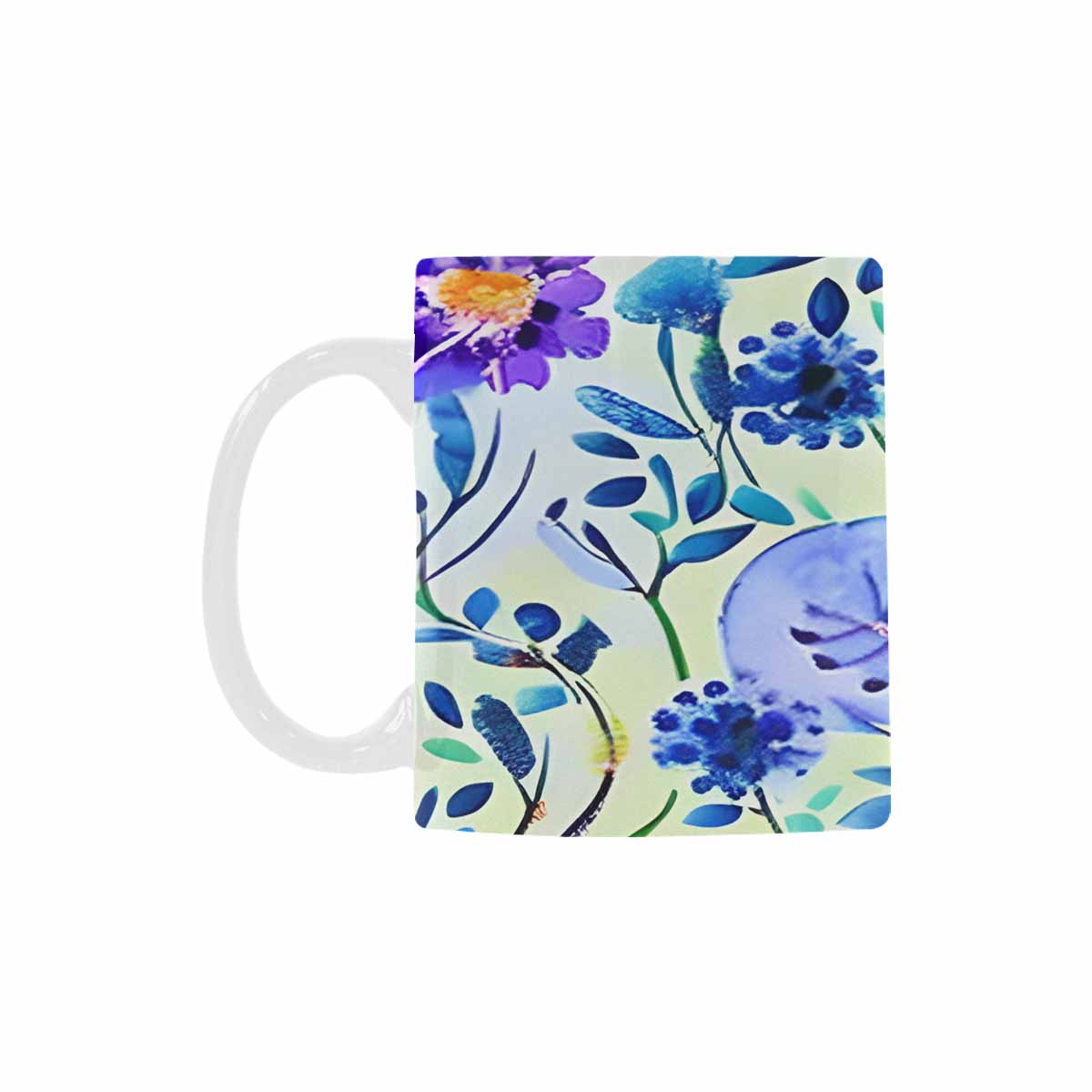 USA made Quality Mug, coffee mug, tea cup, Bright florals, Set 1, Design 28