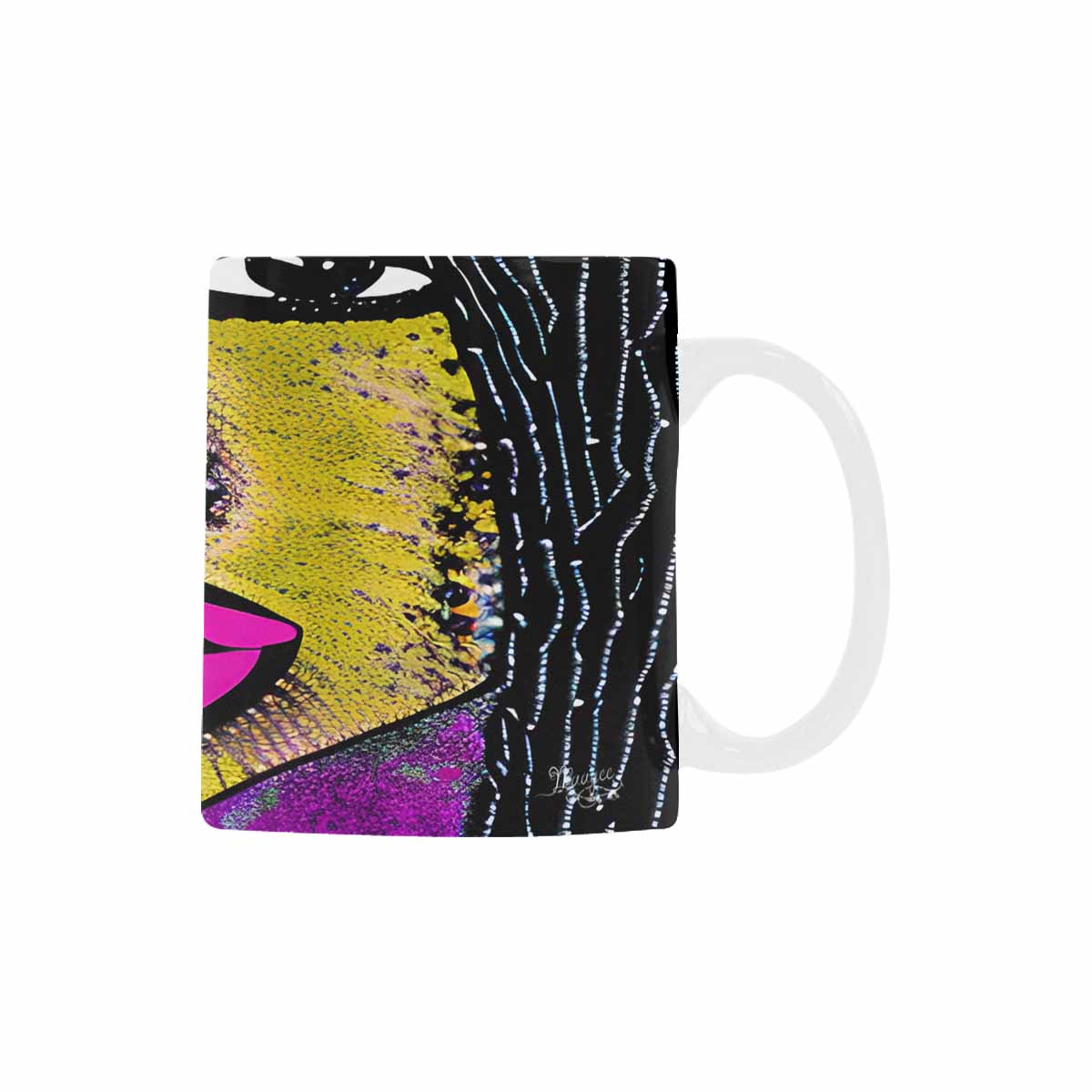 USA, Color Coffee Mug, tea cup, caucasian Face, design 50