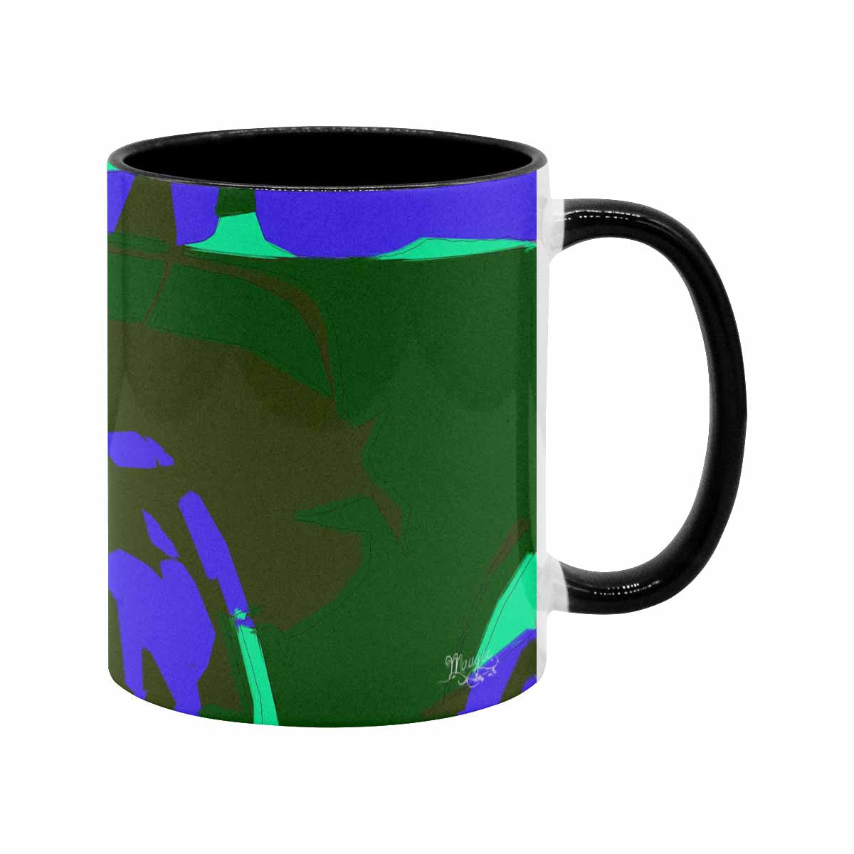 Coffee Mug, tea cup, black core, abstract, design 71