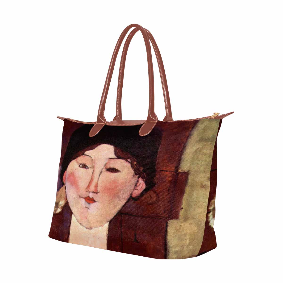 Classic handbag, Modigliani design, choice of 2 colors, Portrait of Beatrice Hastings