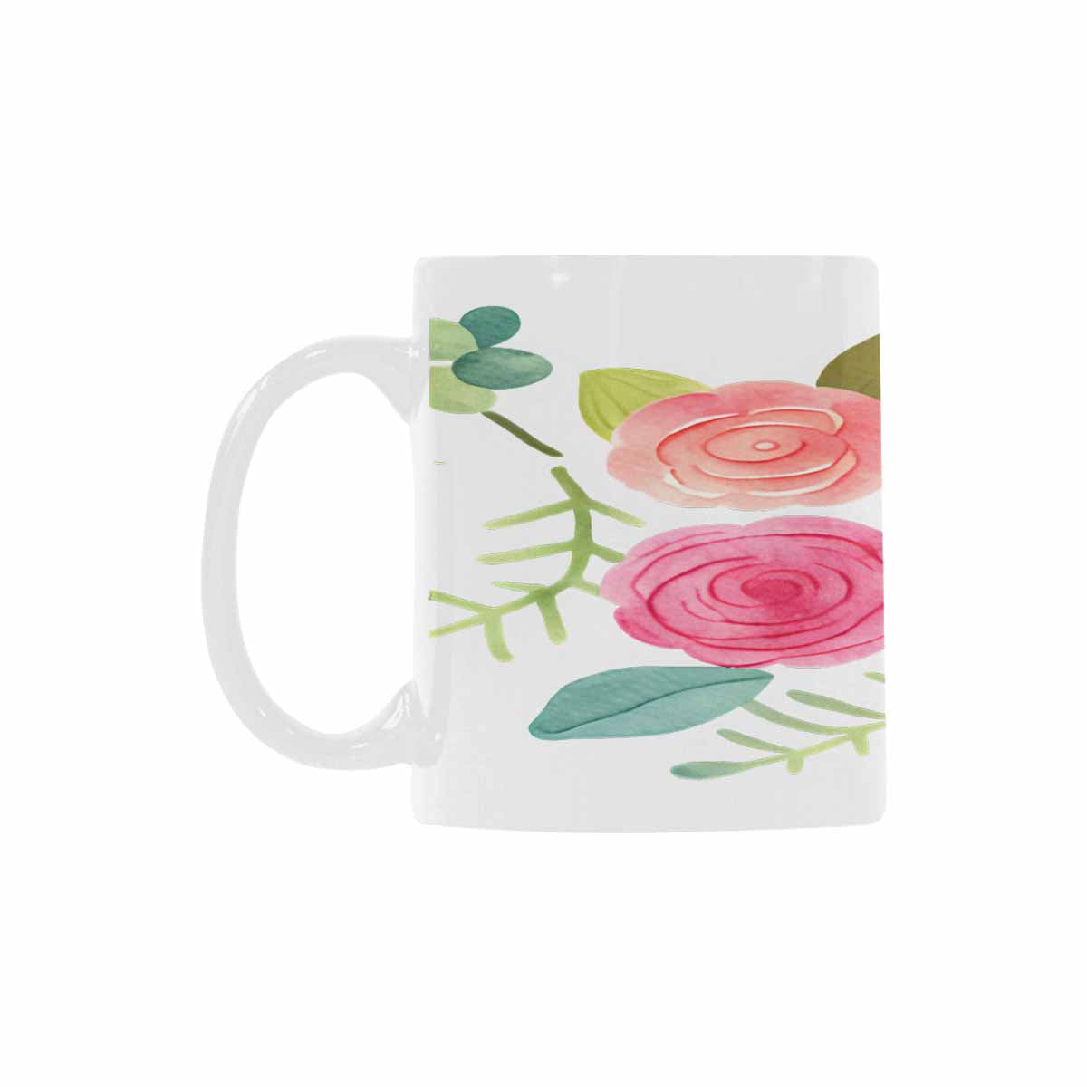 USA made Quality Mug, coffee mug, tea cup, Bright florals, Set 2, design 40