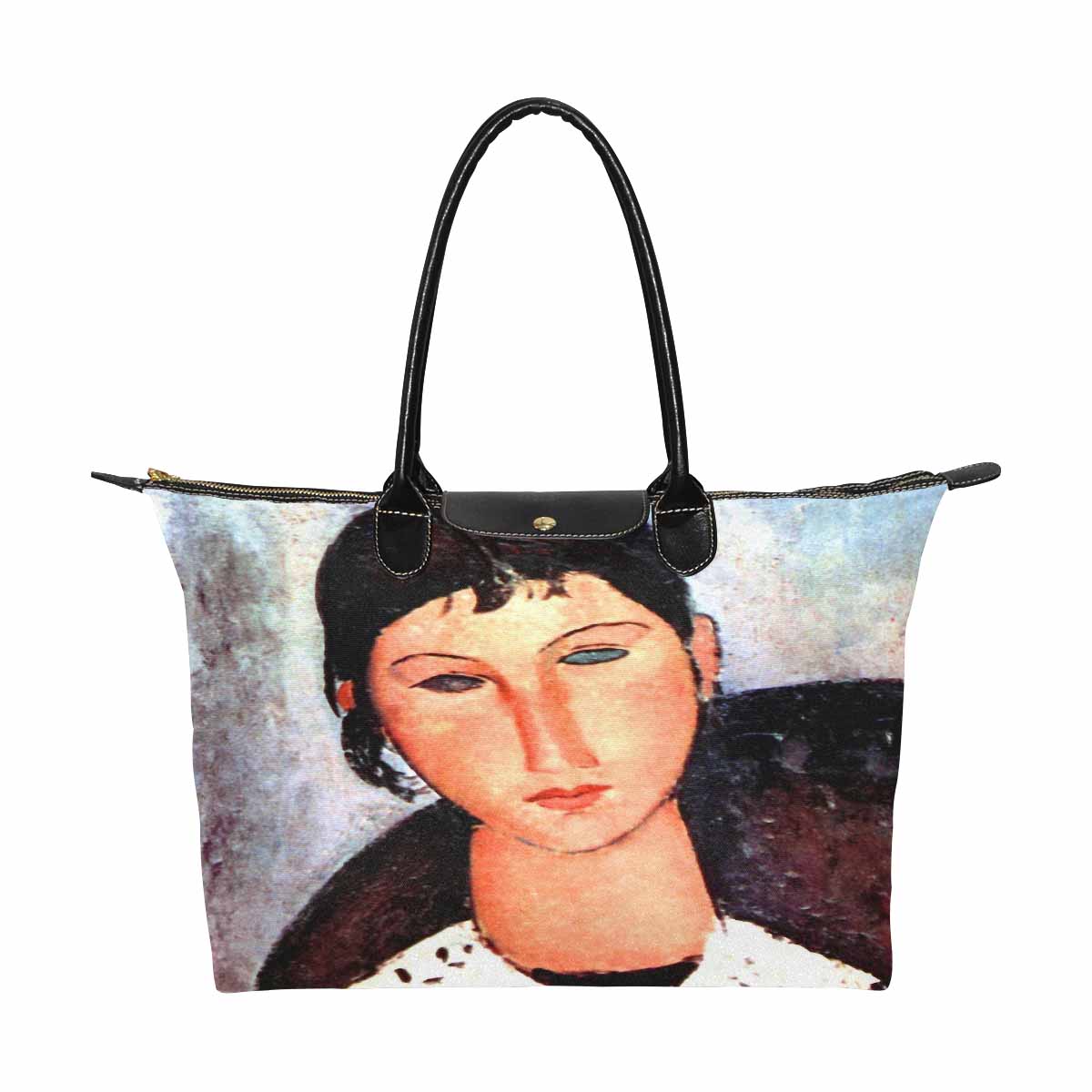 Classic handbag, Modigliani design, choice of 2 colors, Elvira