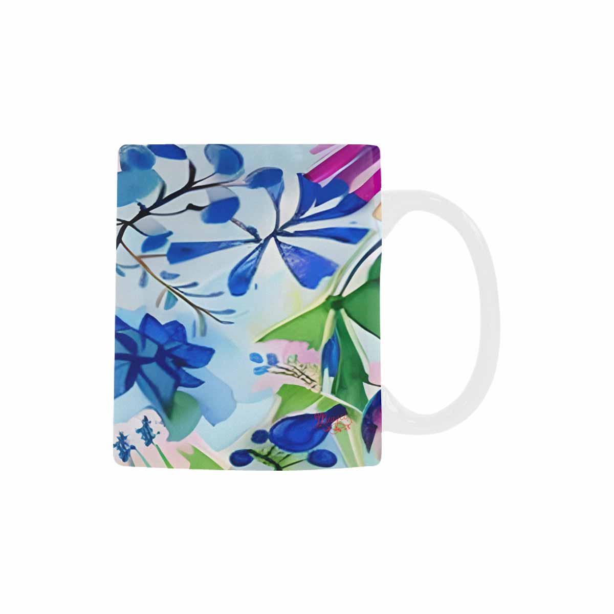 USA made Quality Mug, coffee mug, tea cup, Bright florals, Set 1, Design 27