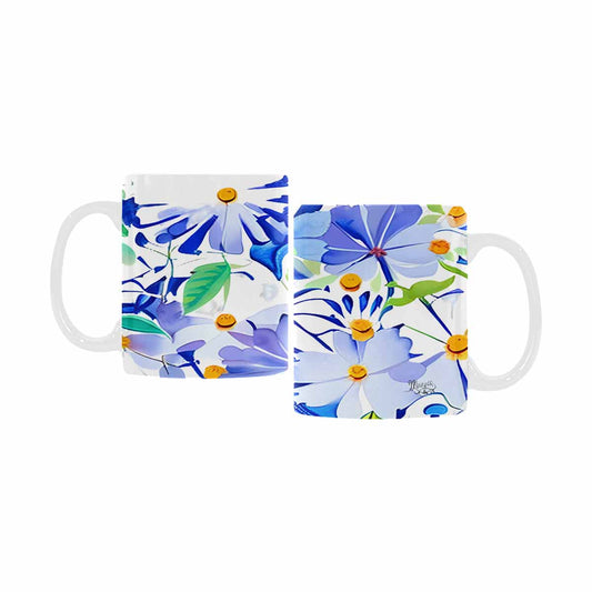 USA made Quality Mug, coffee mug, tea cup, Bright florals, Set 1A, Design 39