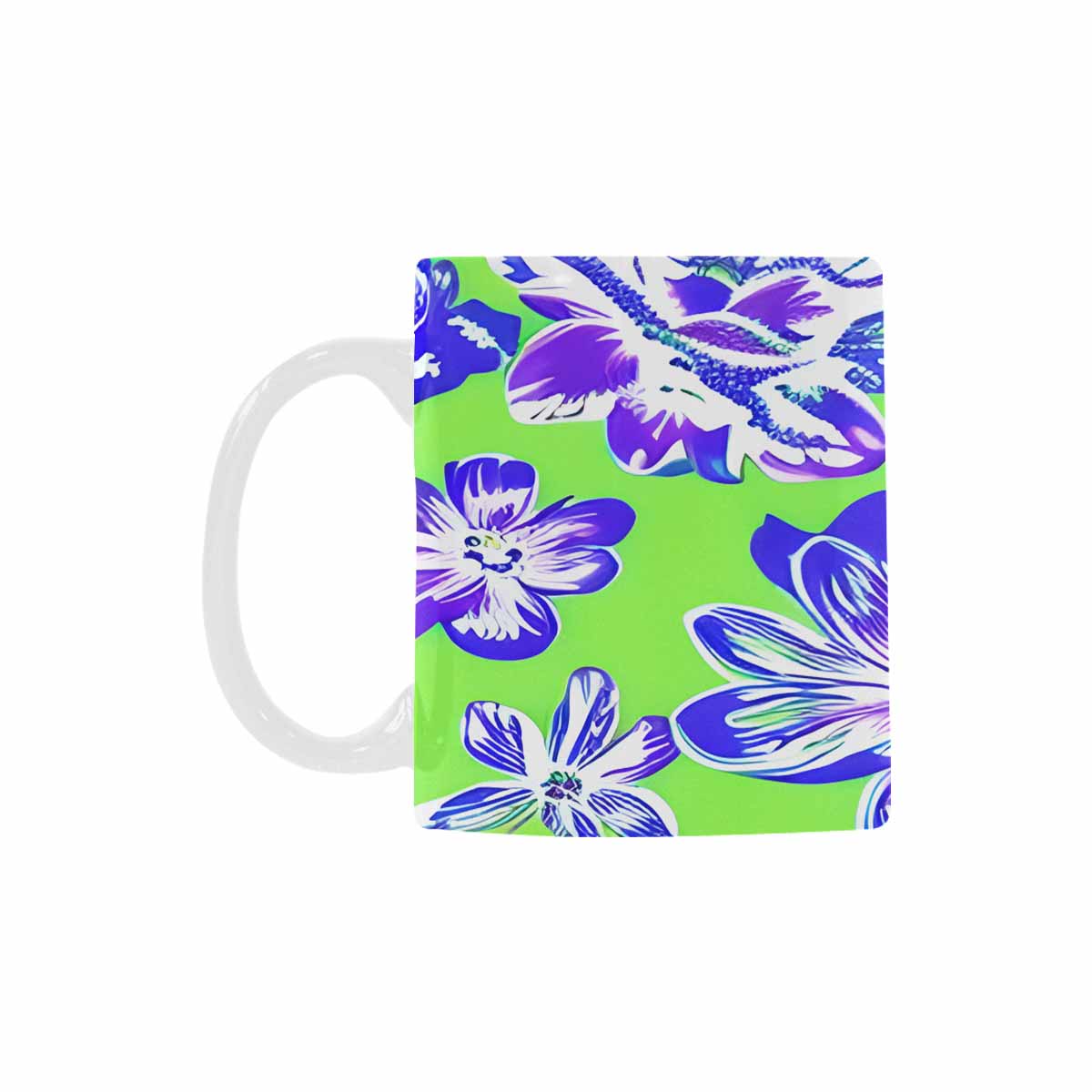 USA made Quality Mug, coffee mug, tea cup, Bright florals, Set 1, Design 154