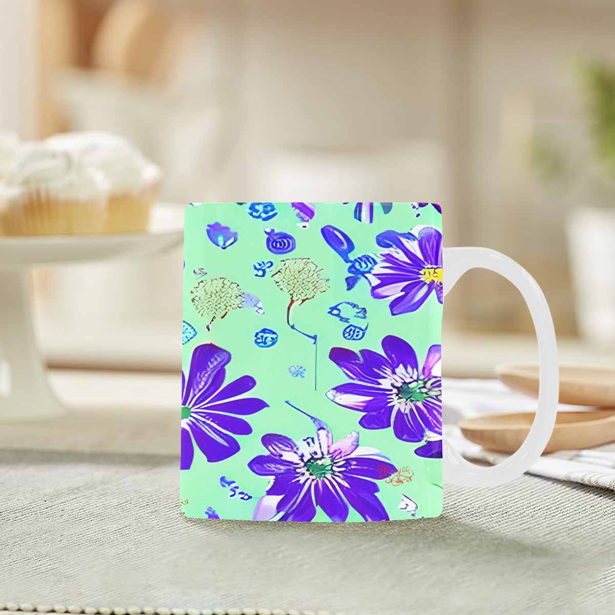 Quality Mug, coffee mug, tea cup, Bright florals, Set 1, Design 153
