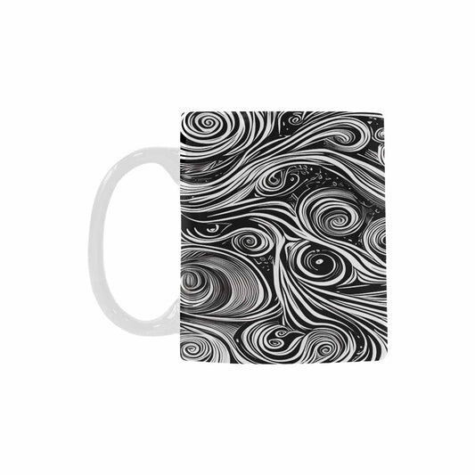 Quality Mug, coffee mug, tea cup, B & W Abstract, Set 1, design 28