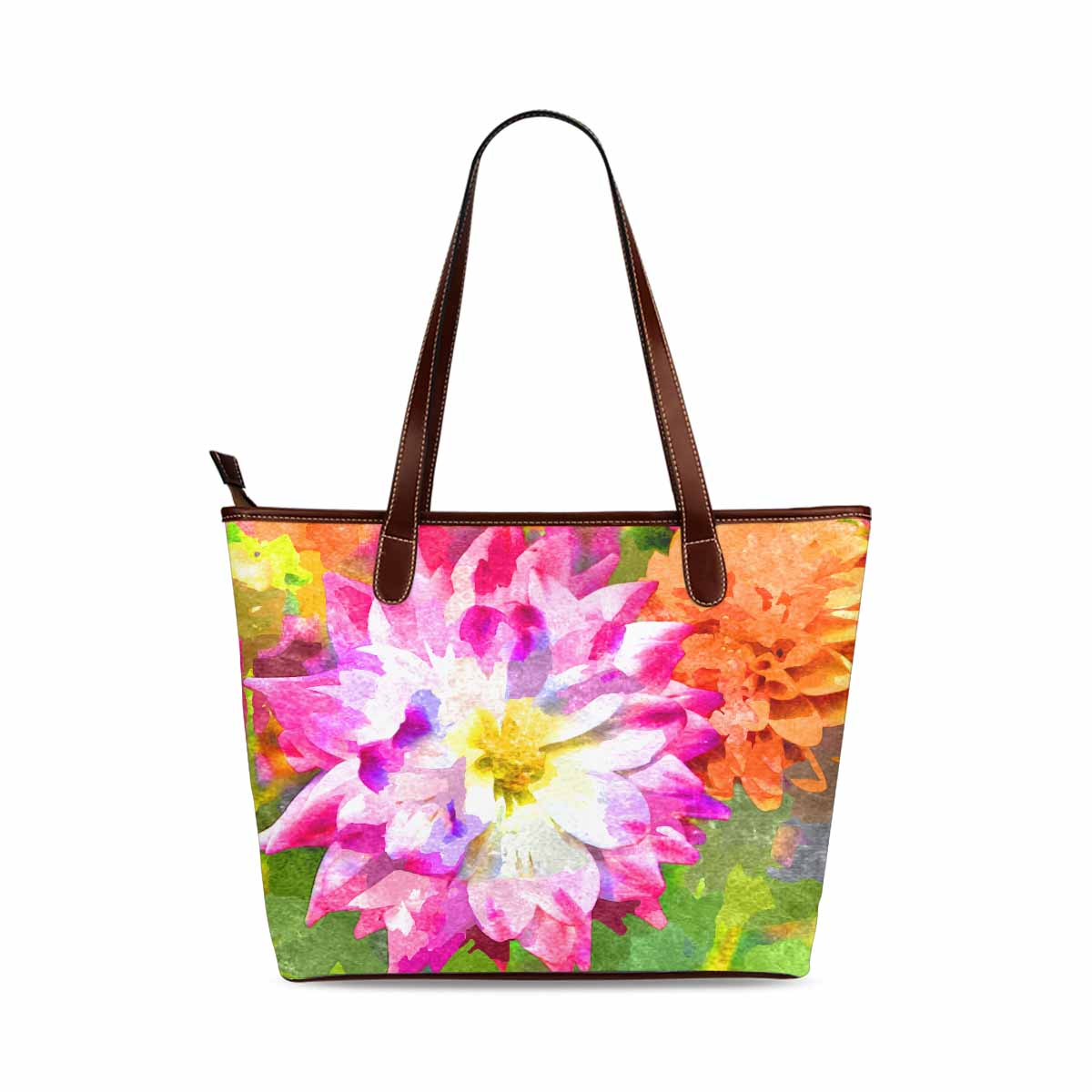 Classic Fabric handbag, watercolor floral, design 61